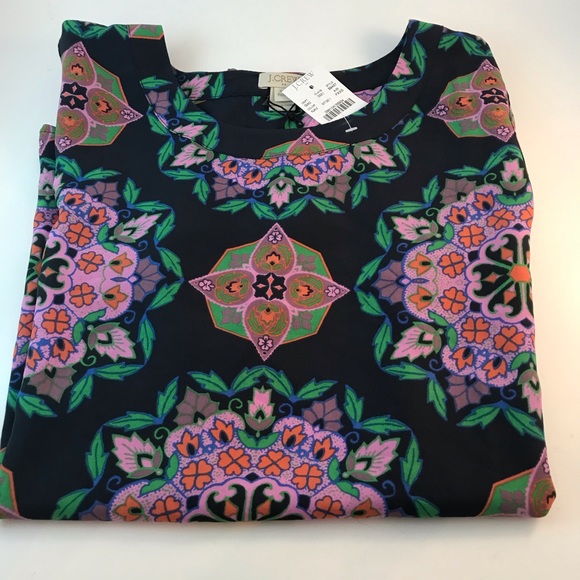 Petite Boho Pattern Sleeveless Top   by J. Crew NWT - Picture 3 of 6